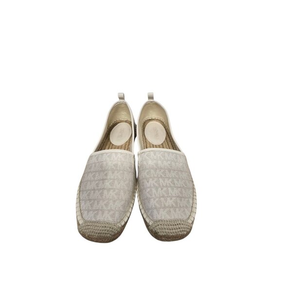 Michael Kors Womens Size 9 Lenny Logo Jaquard Espadrilles Slip On Platform - Picture 2 of 8